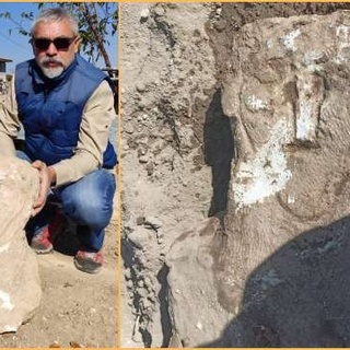 1600 yıllık mezar taşını bahçe duvarı yapmışlar