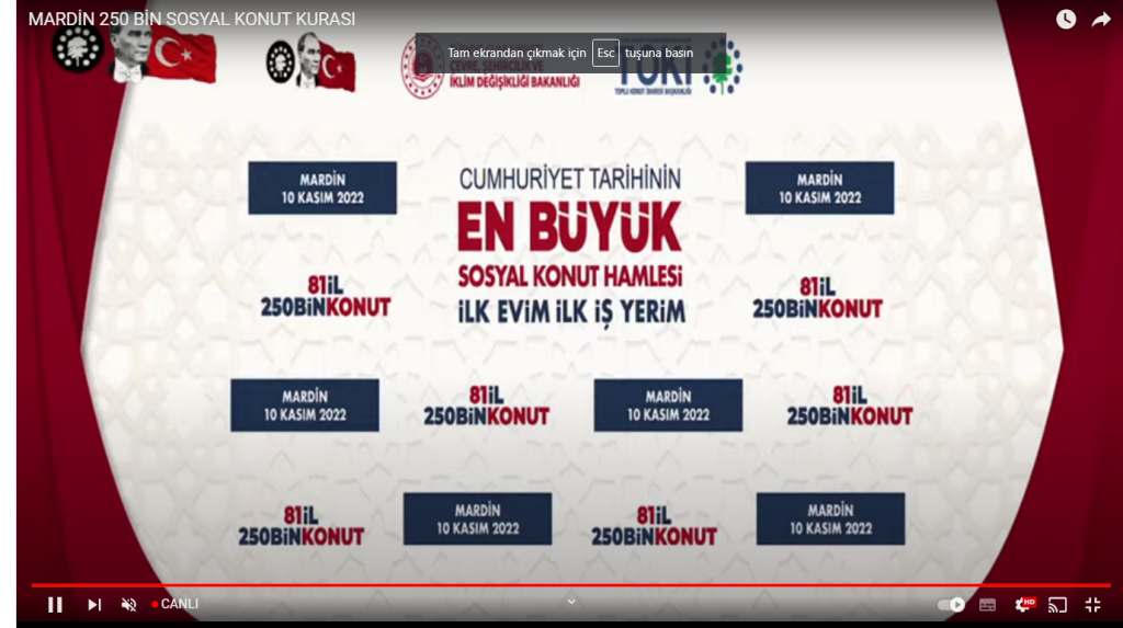 MARDİN 250 BİN SOSYAL KONUT KURASI
