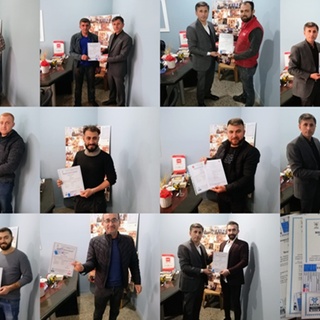 Midyat’ta ilk defa yapılan MYK Belgesi sınavlarında başarılı olanlara belgeleri verildi