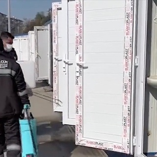 Bakan Koca paylaştı; Çadır kentlerde salgın önlemi