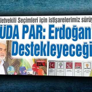 HÜDA PAR: ERDOĞAN’I DESTEKLEYECEĞİZ   