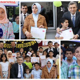 Deprem bölgesi Malatya’daki öğrenciler karne heyecanı yaşıyor