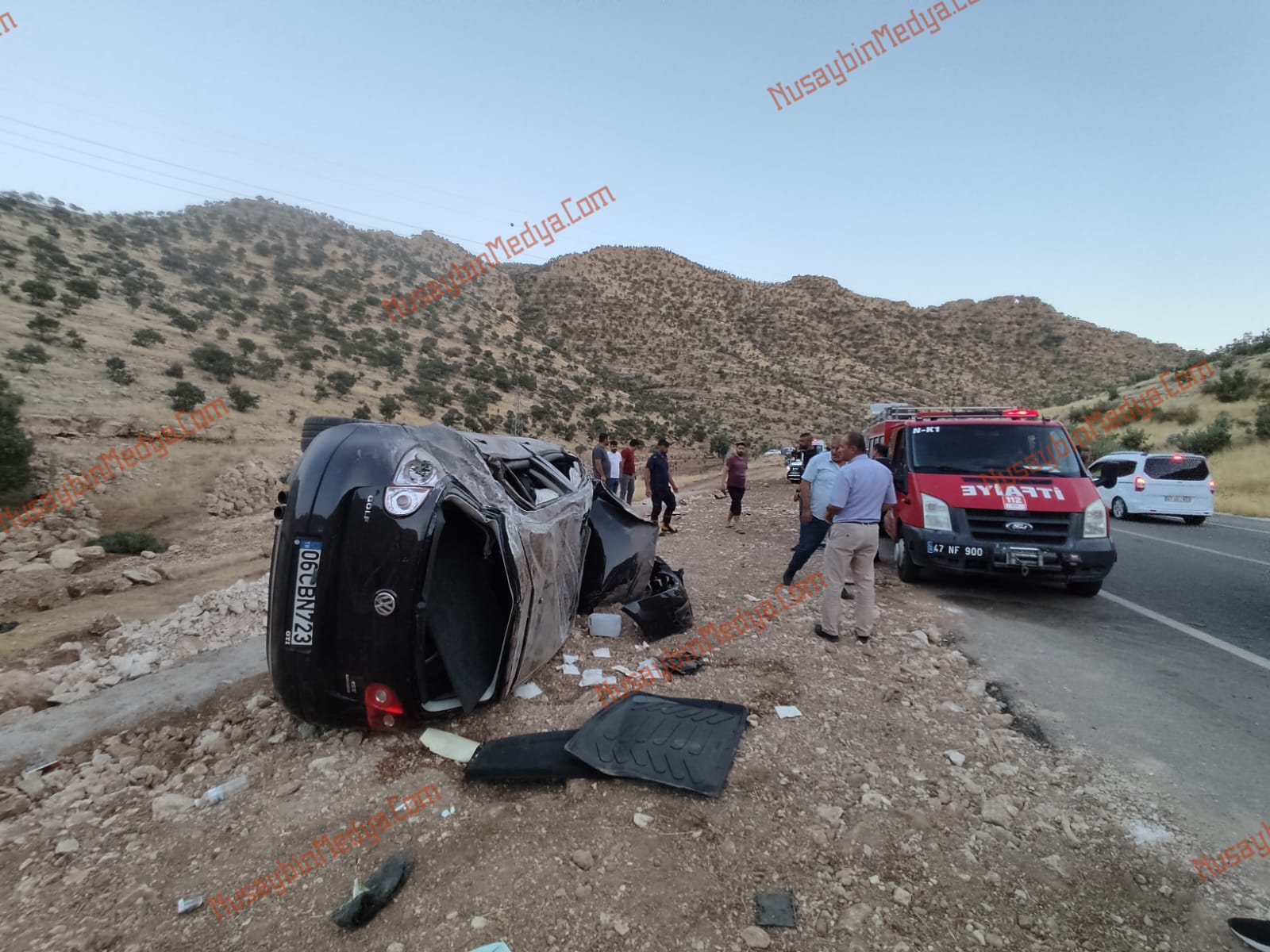 Nusaybin’de trafik kazası otomobil hurdaya döndü: 2 ağır yaralı, Nusaybin Medya