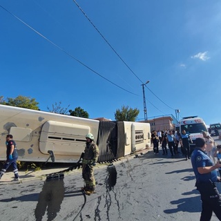 Başakşehir&#8217;de İETT otobüsü devrildi, Nusaybin Medya