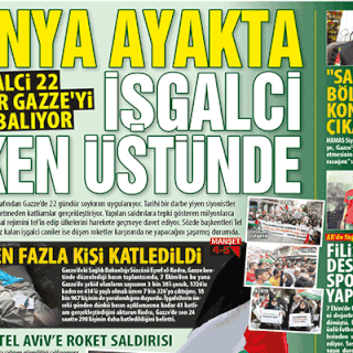 İşgalci 22 gündür Gazze’yi bombalıyor DÜNYA AYAKTA İŞGALCİ DİKEN ÜSTÜNDE