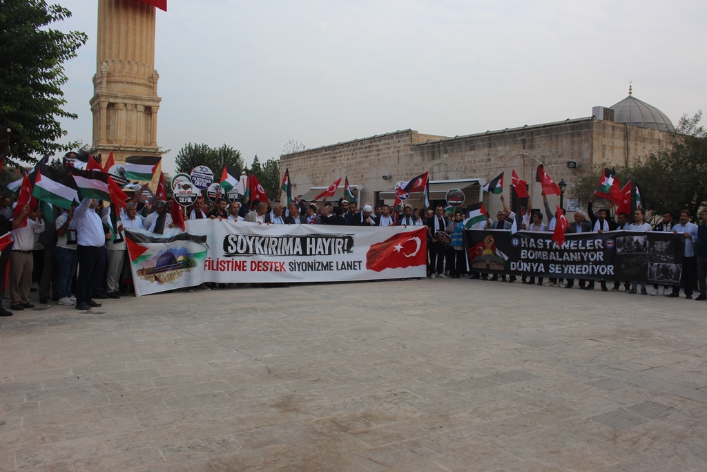 Nusaybin’de İsrail’in vahşeti kınandı, Gazze’ye destek açıklaması yapıldı