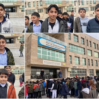Şanlıurfalı öğrenciler, karne alırken Filistinli kardeşlerini unutmadılar