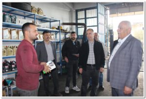 HÜDA PAR Nusaybin Belediye Başkan adayı Talayhan  sanayi esnafını ziyaret etti