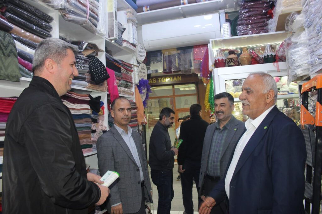Hüda Par Nusaybin Belediye Başkan Adayı Halil Talayhan Esnaf Ziyaretinde