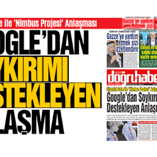 Siyonist Çete ile ‘Nimbus Projesi’ Anlaşması GOOGLE’DAN SOYKIRIMI DESTEKLEYEN ANLAŞMA