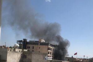 Nusaybin’de Kafenin Deposunda Yangın Paniği