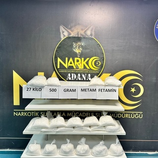 Adana’da 27 kilo 500 gram sentetik uyuşturucu ele geçirildi