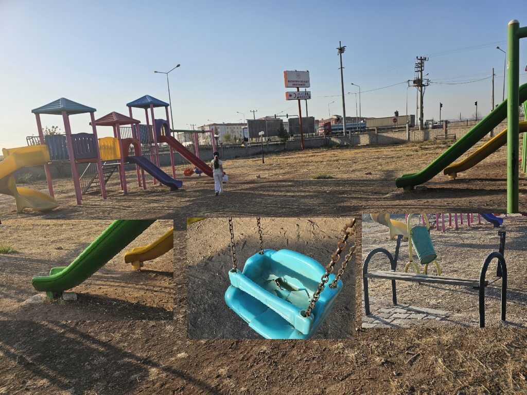 Nusaybin Devlet Hastanesi’ndeki Çocuk Parkı Bakımsızlık Nedeniyle Kullanılamaz Halde