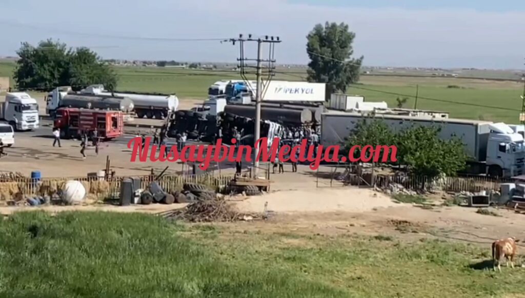 Nusaybin’de Akaryakıt Yüklü Tanker Devrildi: 1 Kişi Hayatını Kaybetti, 1 Kişi Yaralandı