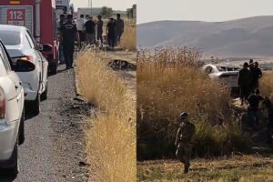 İpekyolu’nda kontrolden çıkan otomobil tarlaya uçtu: 4 yaralı