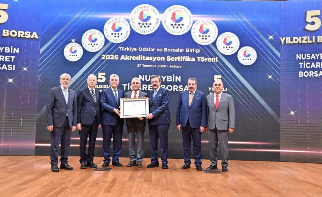 Nusaybin Ticaret Borsası TOBB Akreditasyon Sertifikasını yeniden aldı