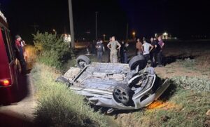 Nusaybin’de otomobil takla attı: 3 yaralı